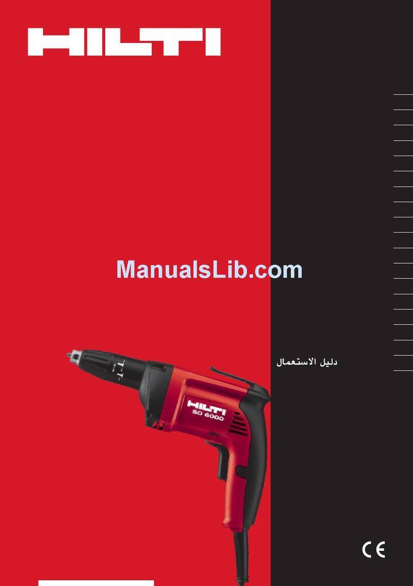 Hilti SD 6000 operating instructions