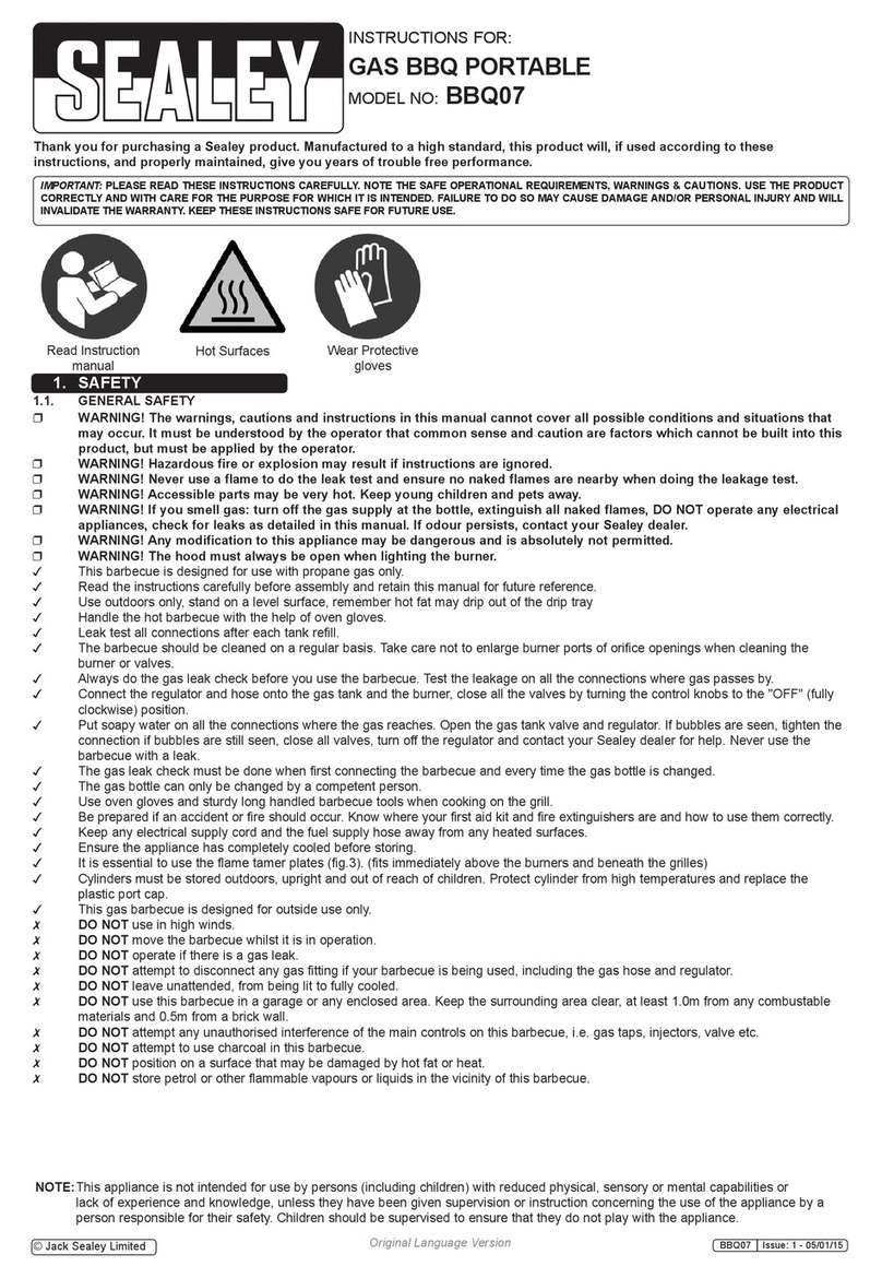Sealey BBQ07 User manual Sealey BBQ07 User manual