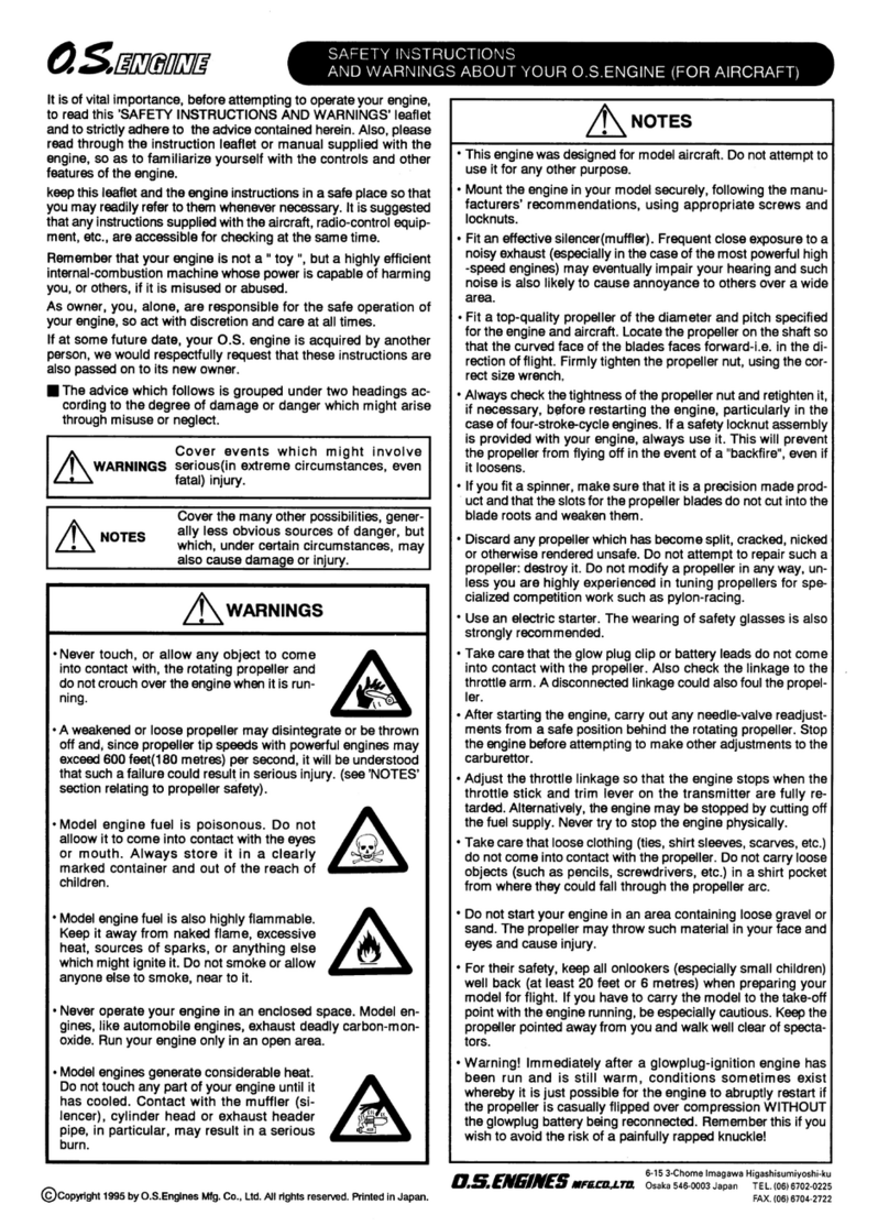 O.S. engine Max-BGX-1 Ring User manual