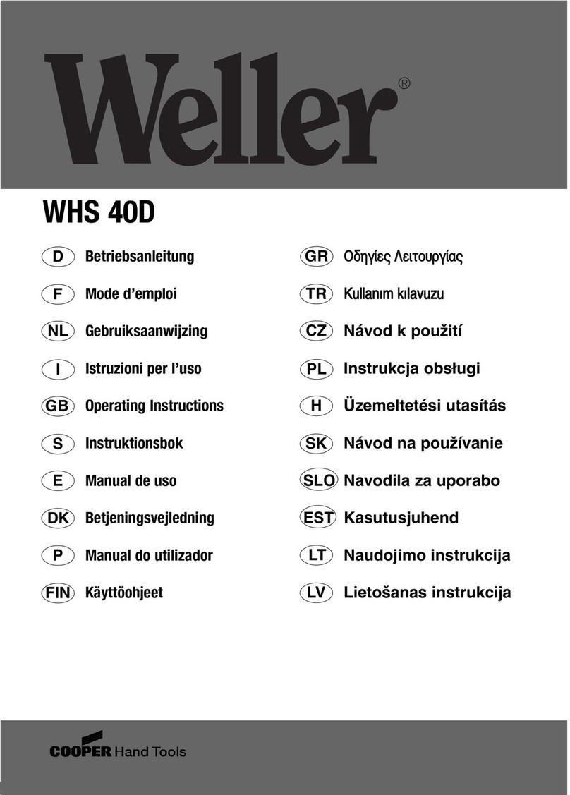 Weller whs 40d User manual Weller whs 40d User manual