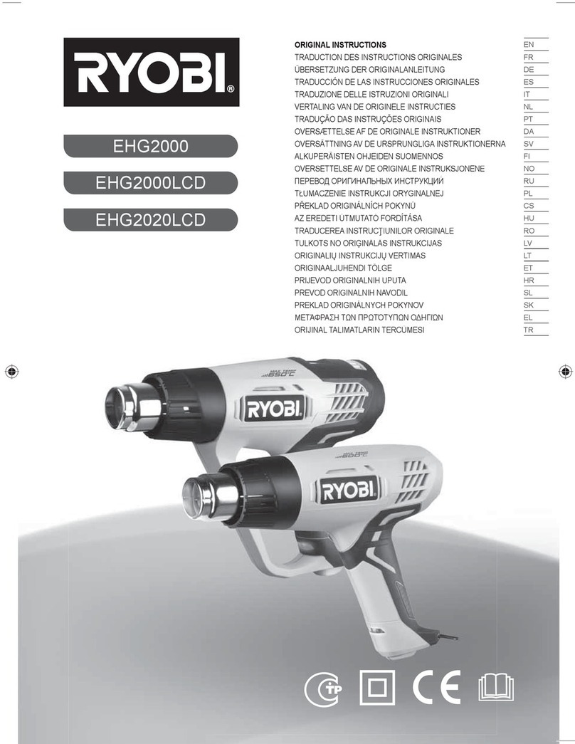 Ryobi EHG2000 Original instructions