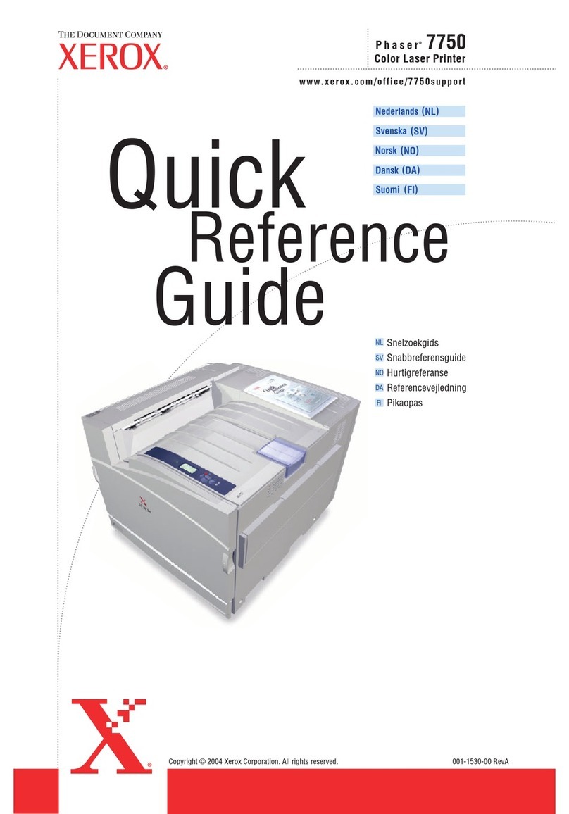 Xerox Phaser 7750 User manual Xerox Phaser 7750 User manual