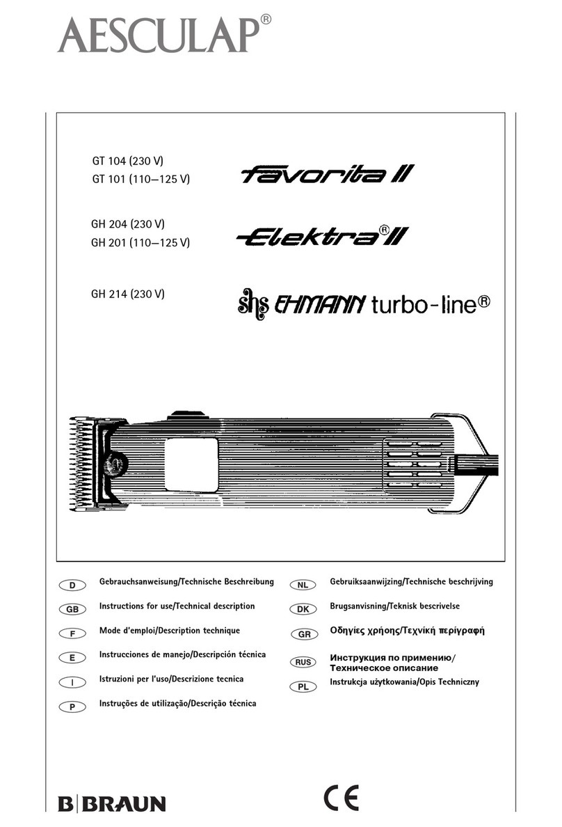 Aesculap Favorita II Instructions for use