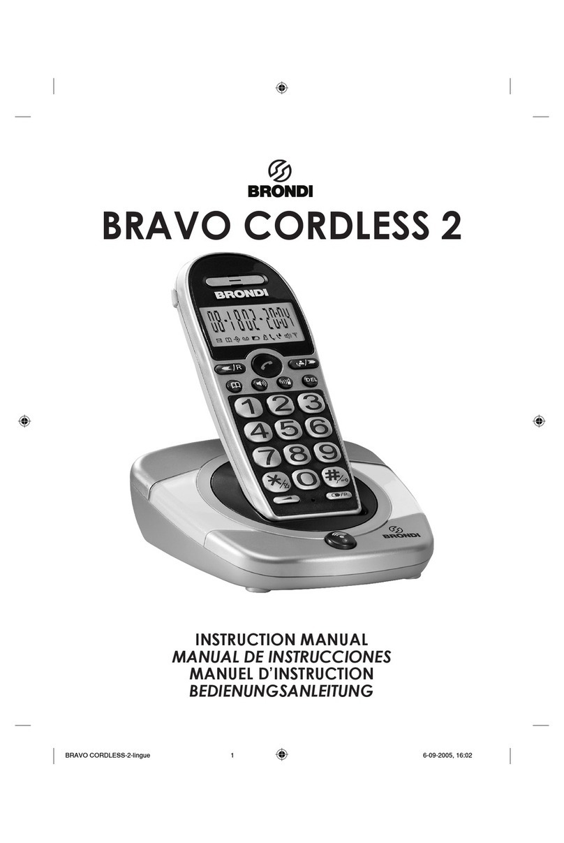 BRONDI BRAVO CORDLESS 2 instruction manual