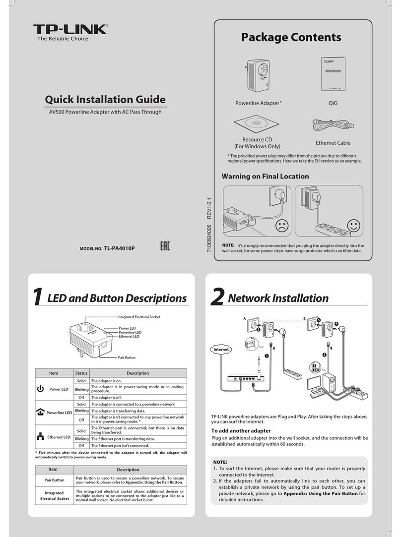 TP-Link TL-PA4010P KIT EU User manual