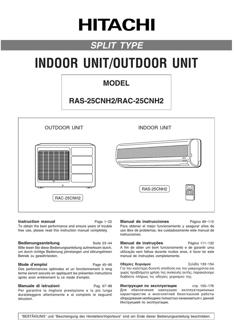 Hitachi RAS-25CNH2 User manual