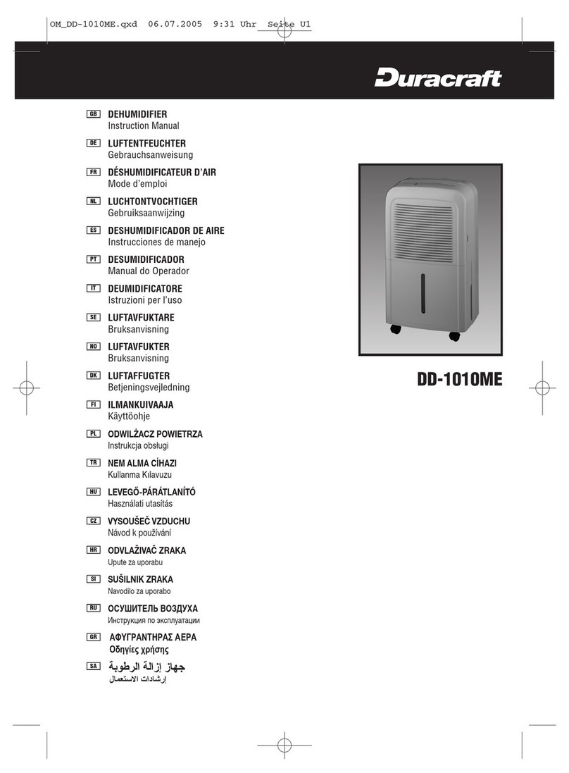 Duracraft DD-1010ME User manual