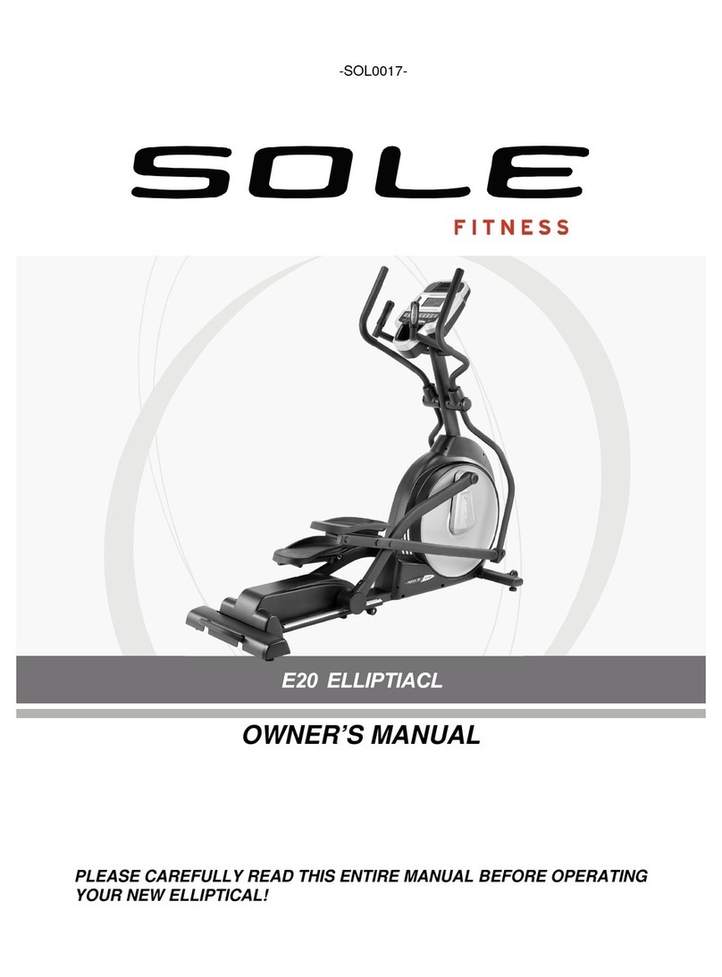 Sole Fitness E20 owner's manual