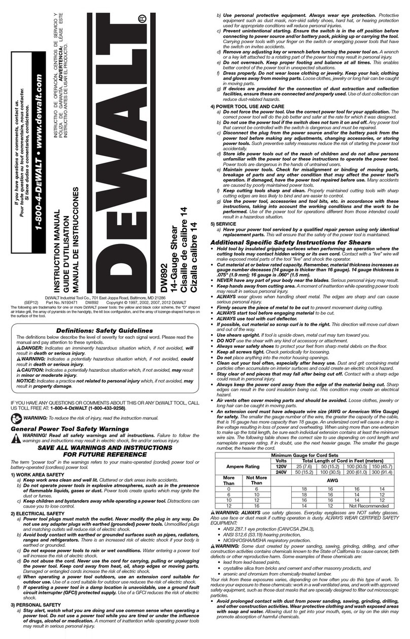 DeWalt DW892 instruction manual