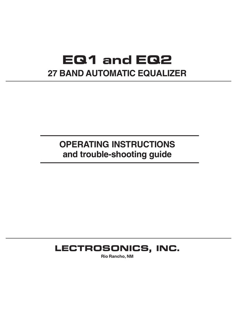 Lectrosonics EQ1 Operating instructions and troubleshooting guide