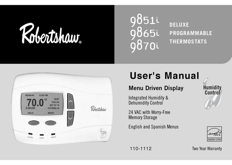 Robertshaw 9851i user manual