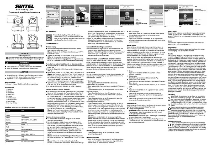 switel BSW 100 Easy Cam User manual