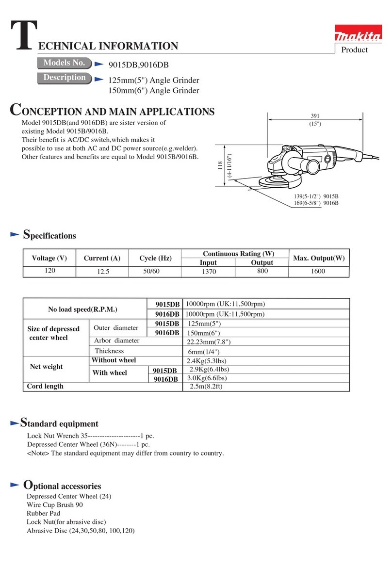 Makita 9015DB technical information