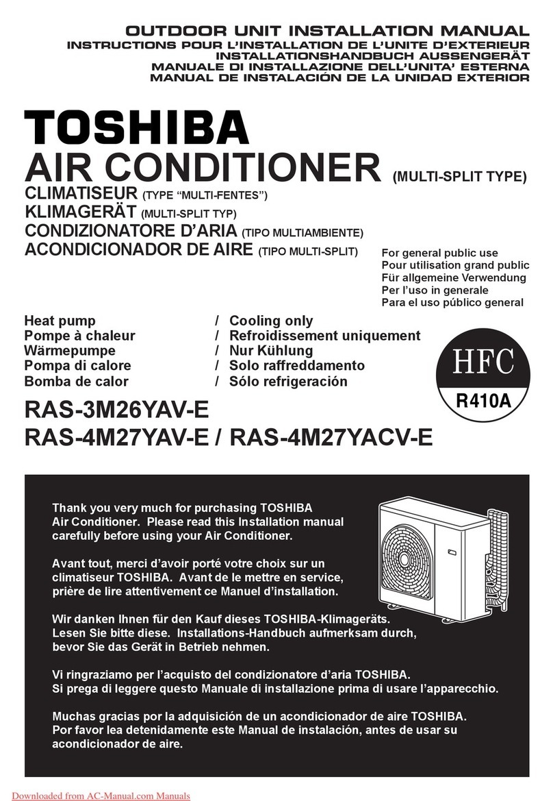Toshiba RAS-3M26YAV-E User manual