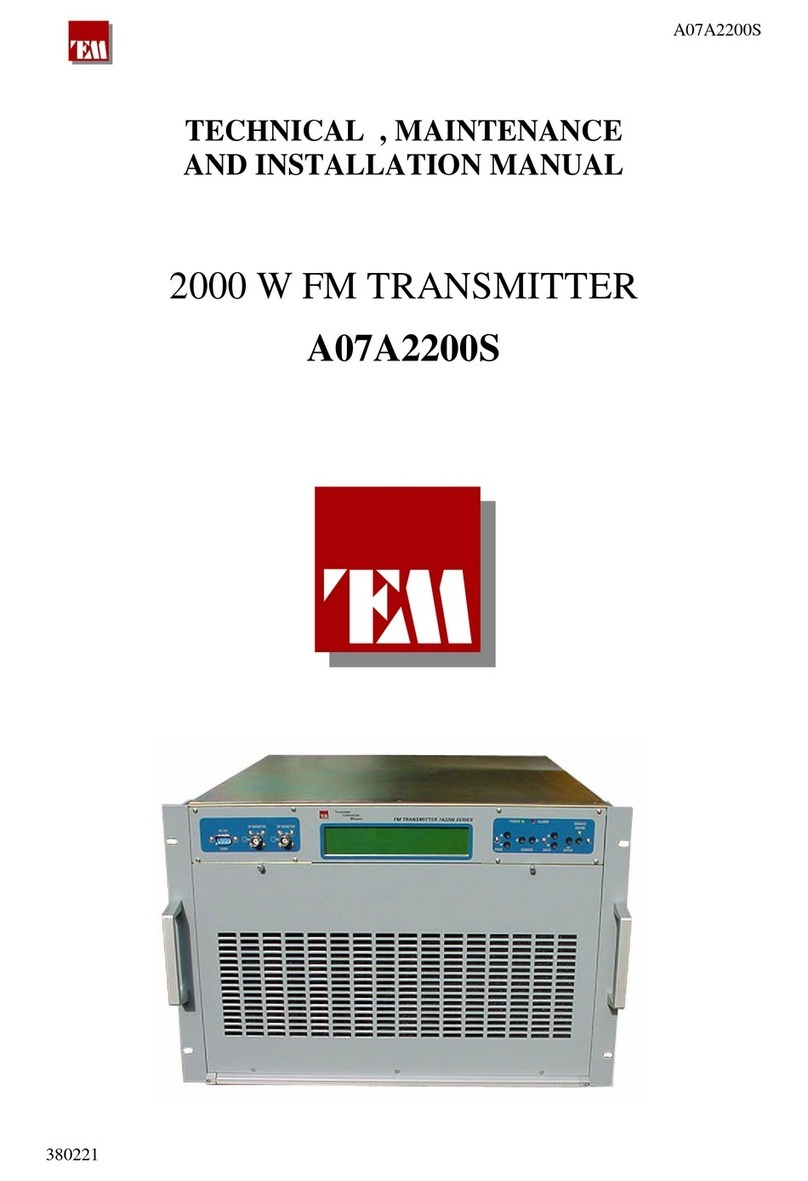 TEM A07A2200S Maintenance and installation manual