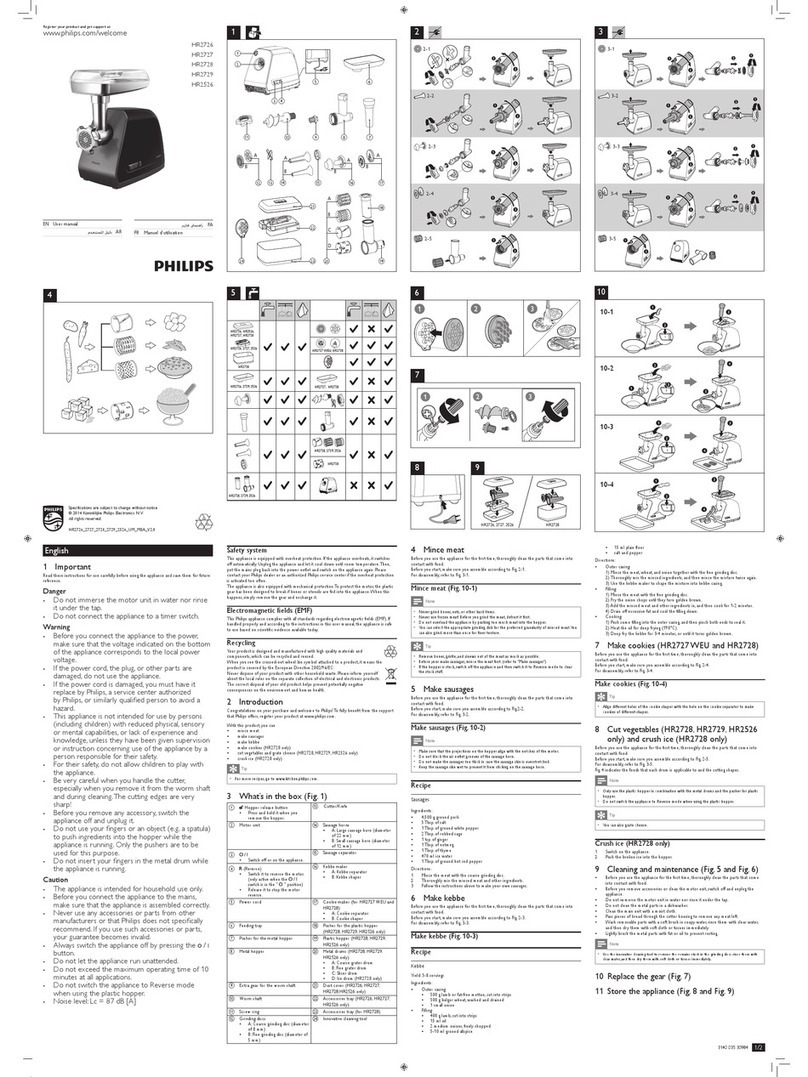 Philips HR2726 user manual