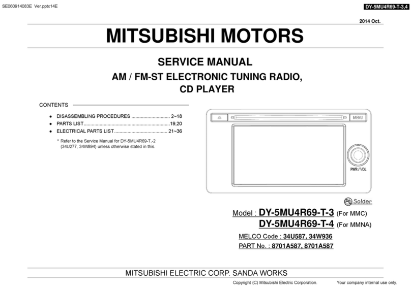 Mitsubishi DY-5MU4R69-T-3 Service manual