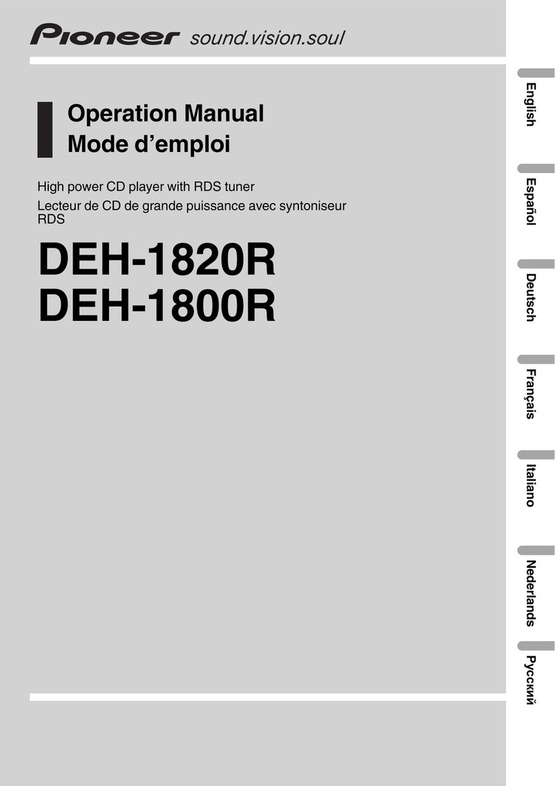 Pioneer DEH-1820R Operation manual