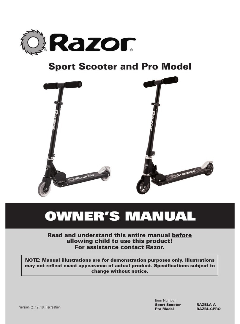 Razor Sport Model User manual