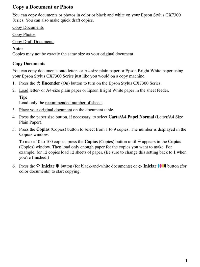 Epson Stylus CX7300 Series User manual