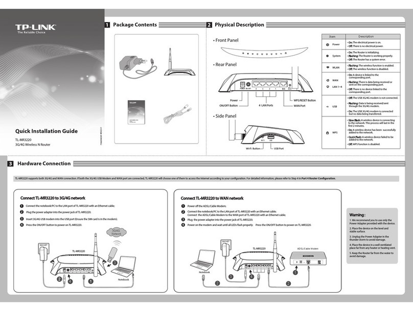 TP-Link TL-MR3220 User manual