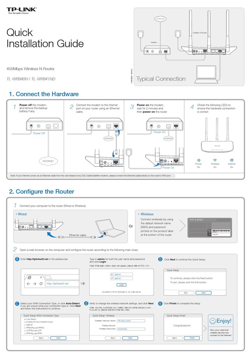 TP-Link TL-WR940N Quick installation guide