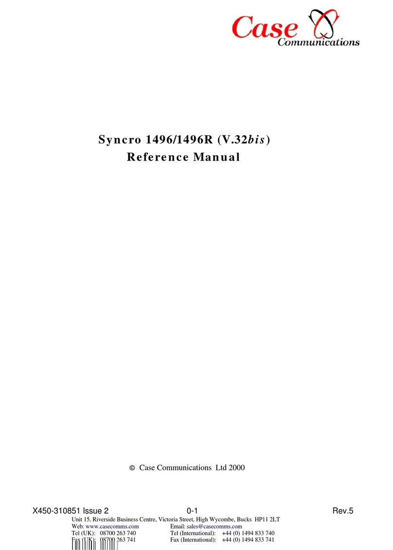 Case Communications syncro 1496 Reference manual
