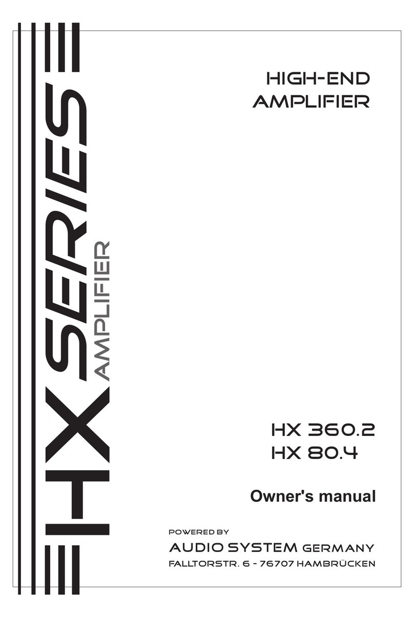 Audiosystem HX 360.2 owner's manual