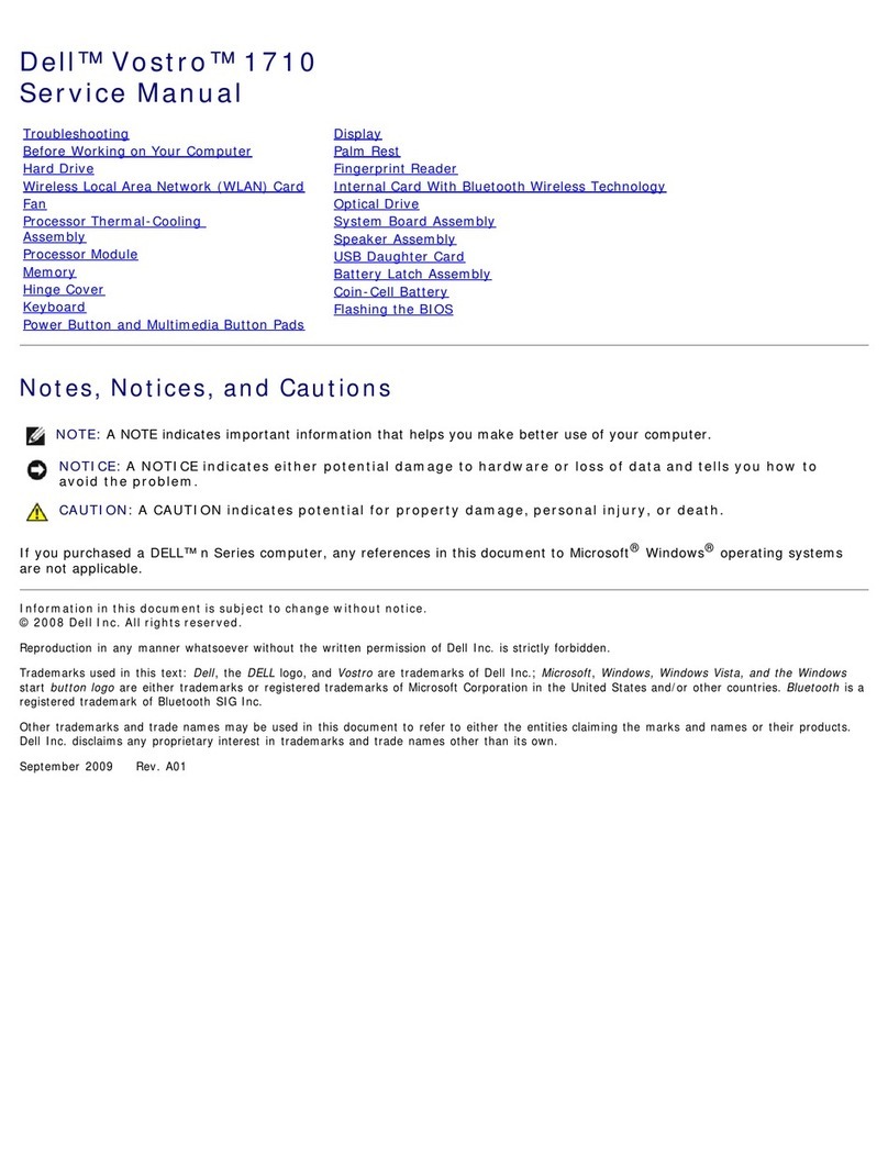 Dell Vostro 1710 Service manual