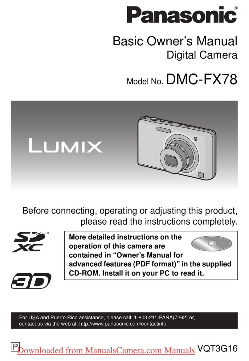 Panasonic Lumix DMC-FX78 Installation and service instructions