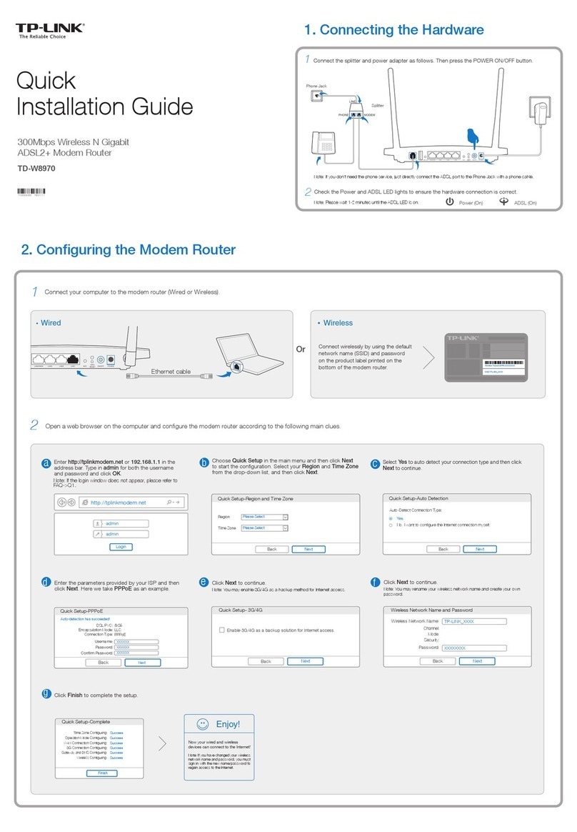 TP-Link td-w8970 User manual