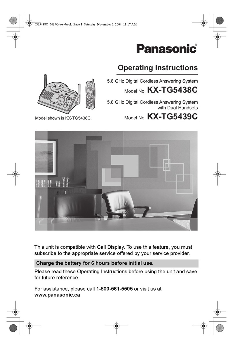 Panasonic kx-tg5438c operating instructions