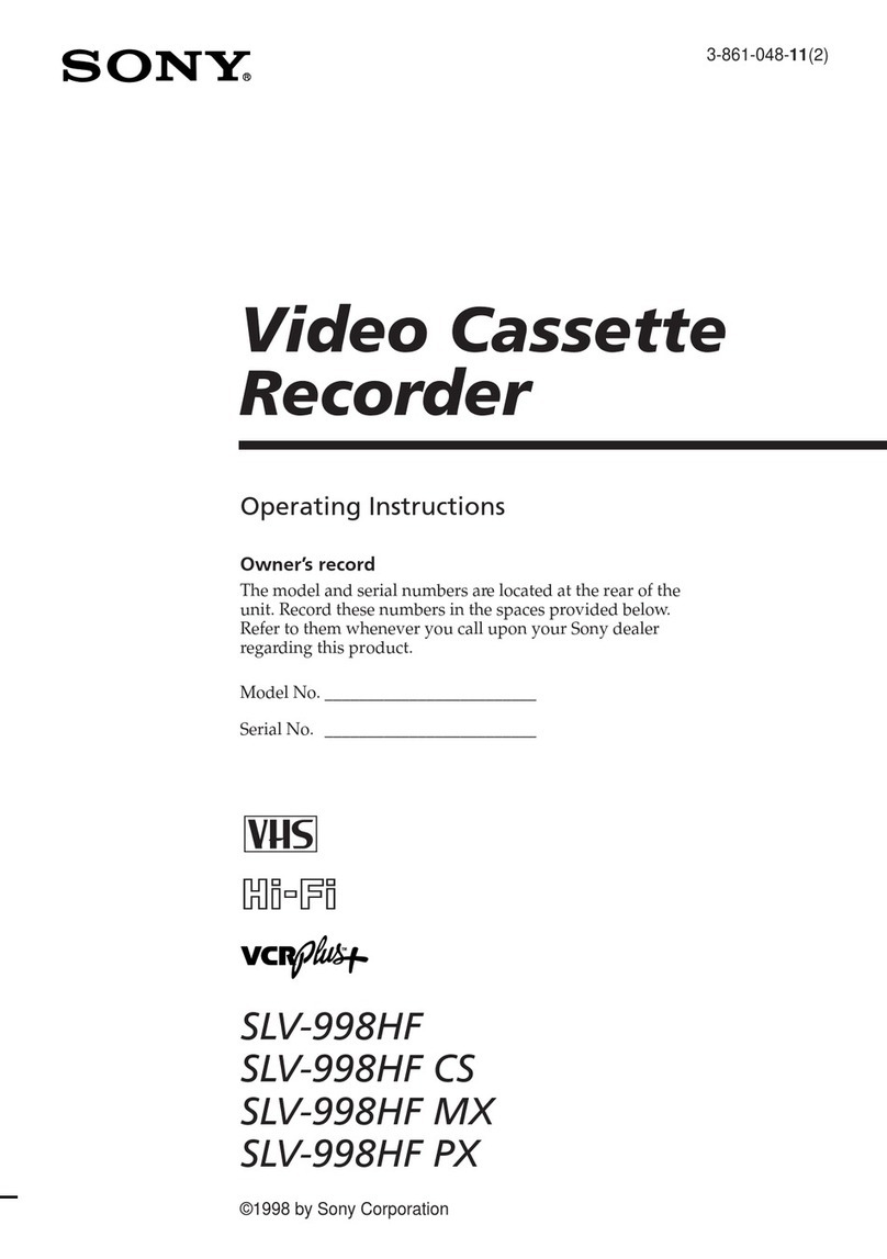 Sony SLV-998HF CS User manual