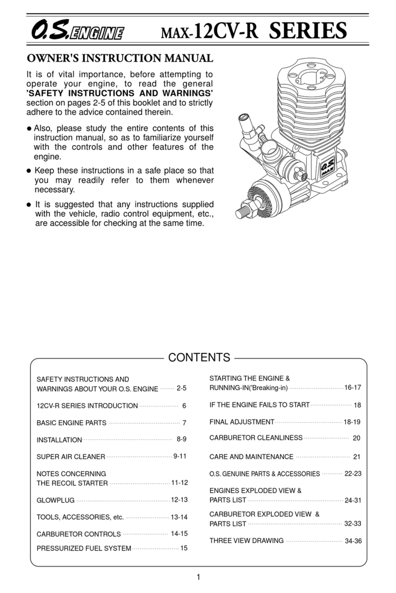 O.S. engine MAX-12CV-R Setup guide