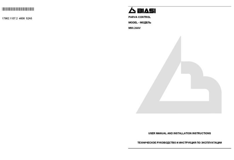 Biasi PARVA CONTROL M90.24AV User manual and installation instructions Biasi PARVA CONTROL M90.24AV User manual and installation instructions