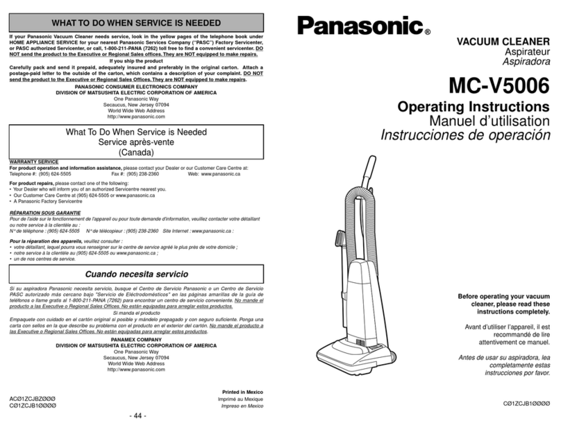 Panasonic MC-V5006 User manual