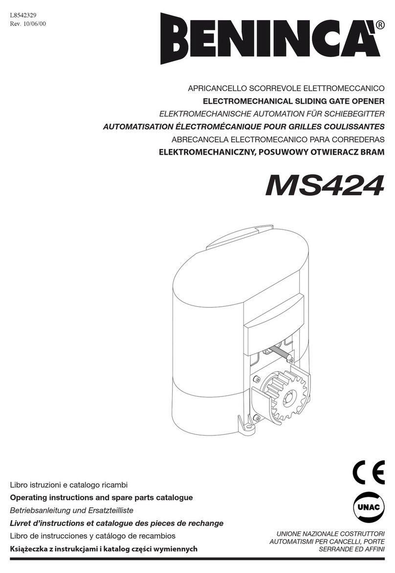 Beninca MS424 Installer manual