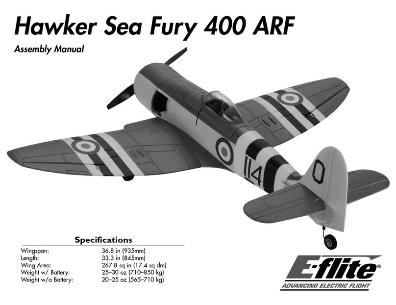 E-FLITE hawker sea fury 400 arf User manual