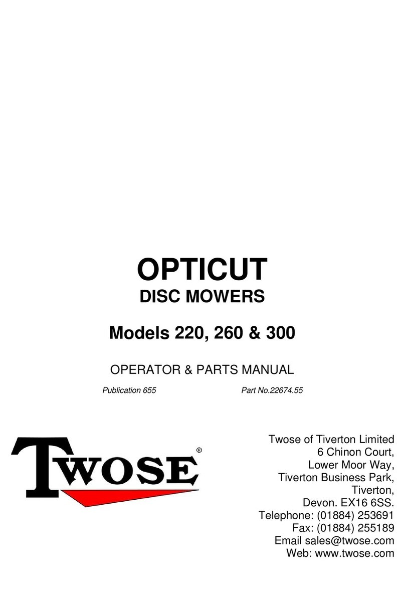 Twose Opticut 220 Operator and parts manual