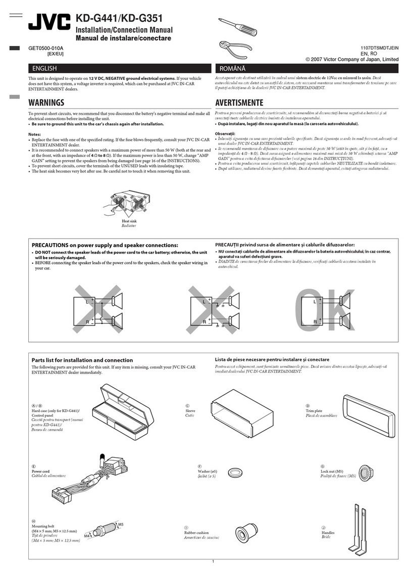JVC CD Receiver KD-G441 Guide