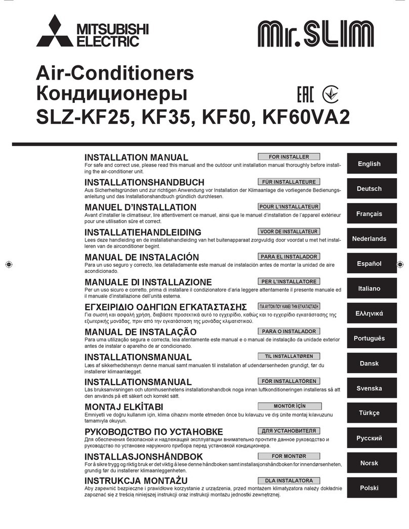 Mitsubishi Electric SLZ-KF25 User manual Mitsubishi Electric SLZ-KF25 User manual