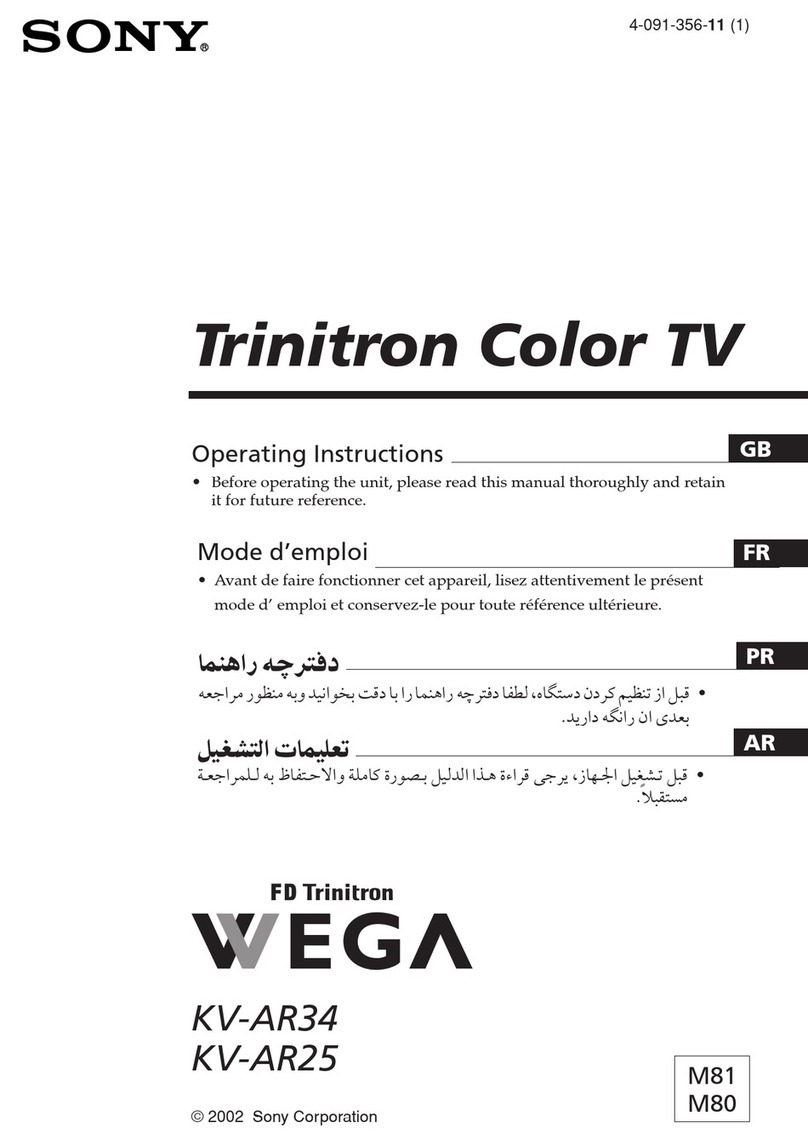 Sony WEGA KV-AR34 User manual