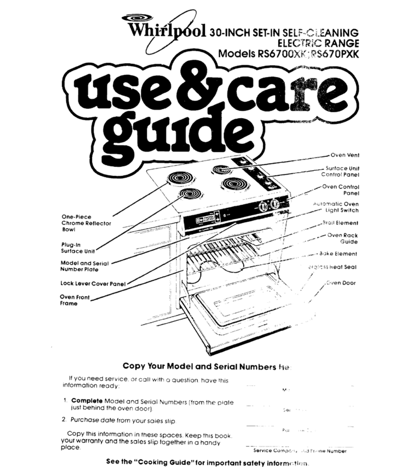 Whirlpool RS6700XK Use & care guide