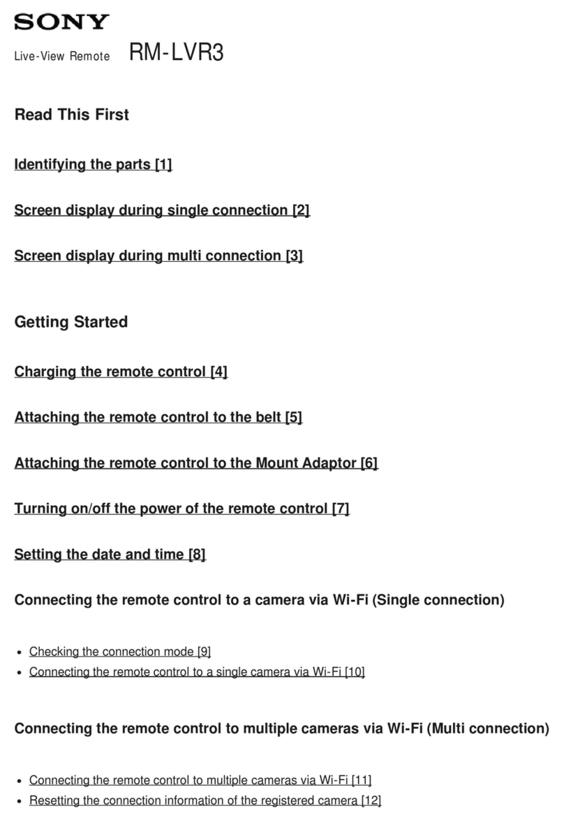 Sony RM-LVR3 User manual