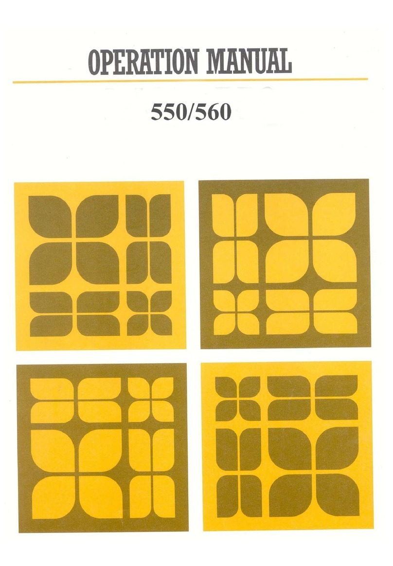 Knitmaster 550 Operation manual