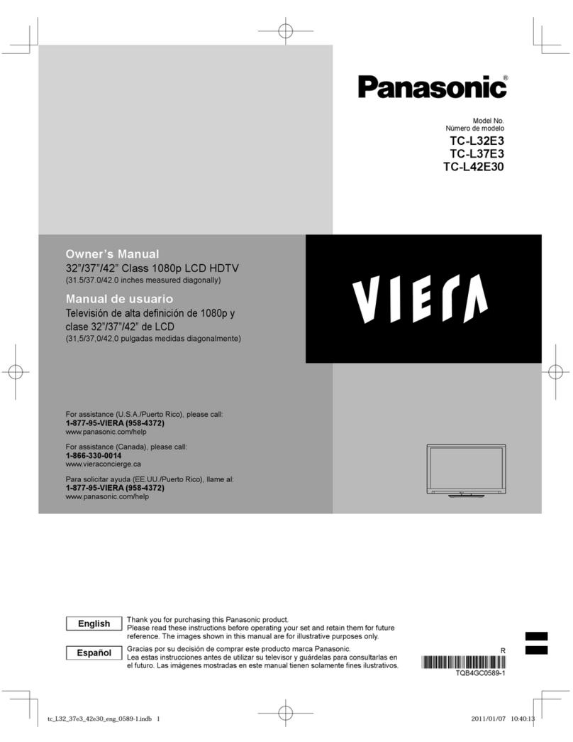 Panasonic VIERA TC-L32E3 User manual Panasonic VIERA TC-L32E3 User manual