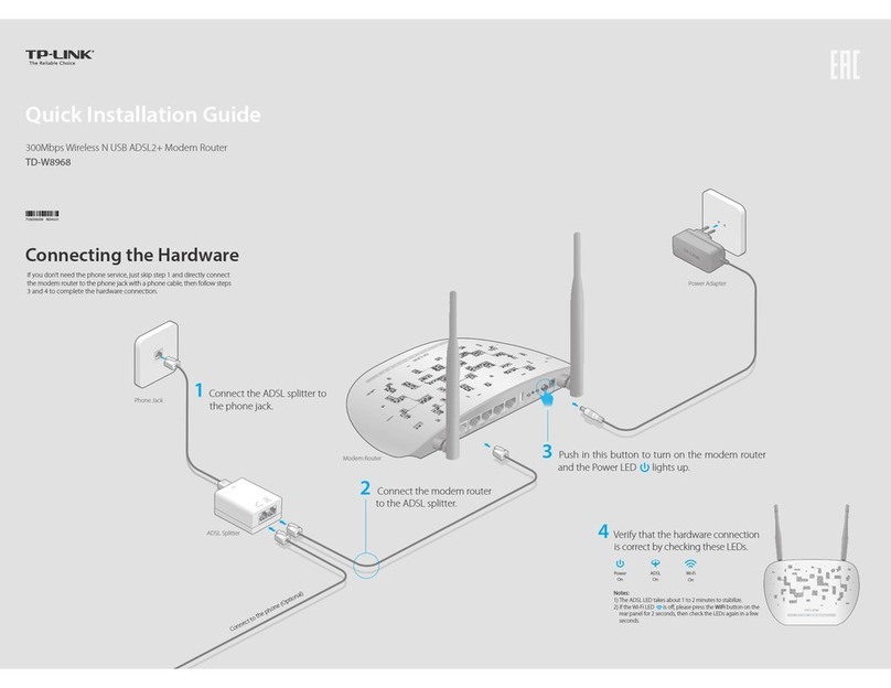 TP-Link TD-W8968 User manual
