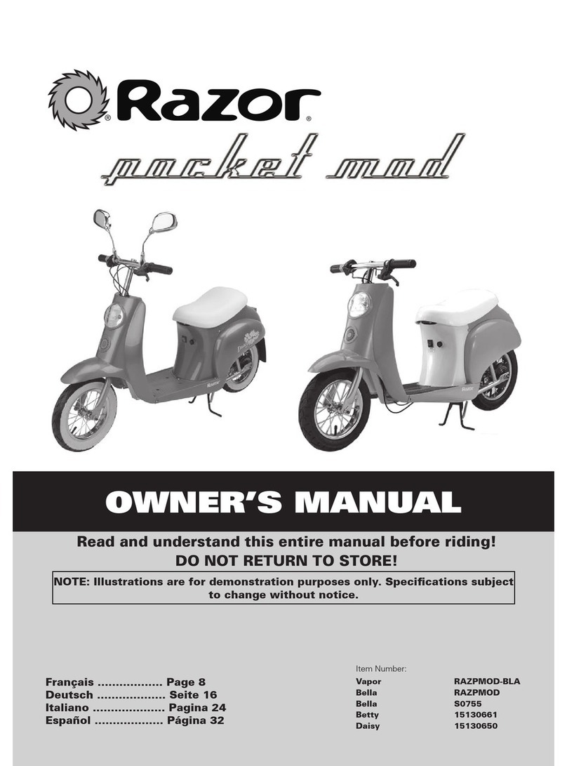 Razor Pocket Mod owner's manual