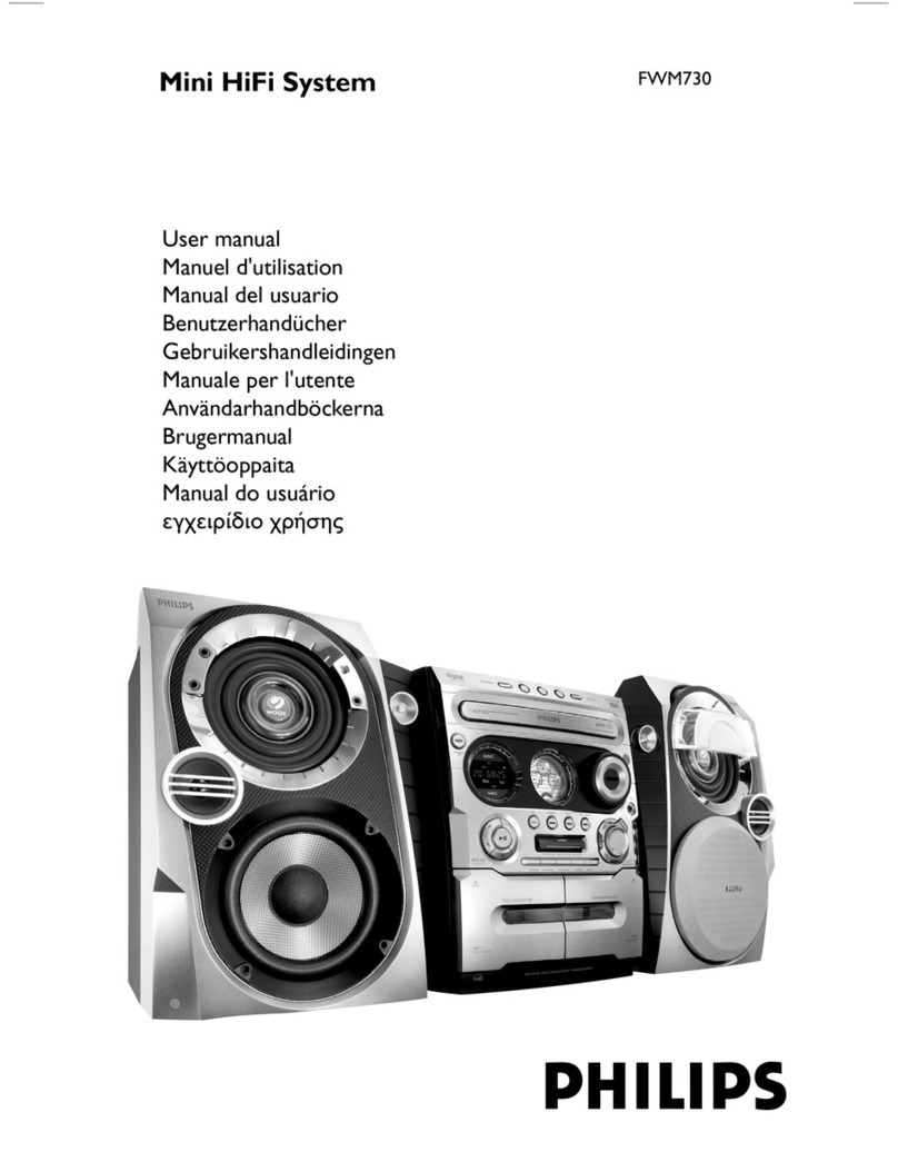 Philips FWM730 User manual