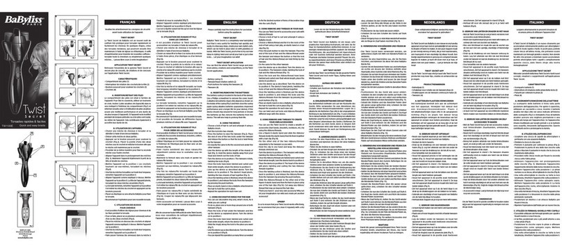 BaByliss TW1100E User manual